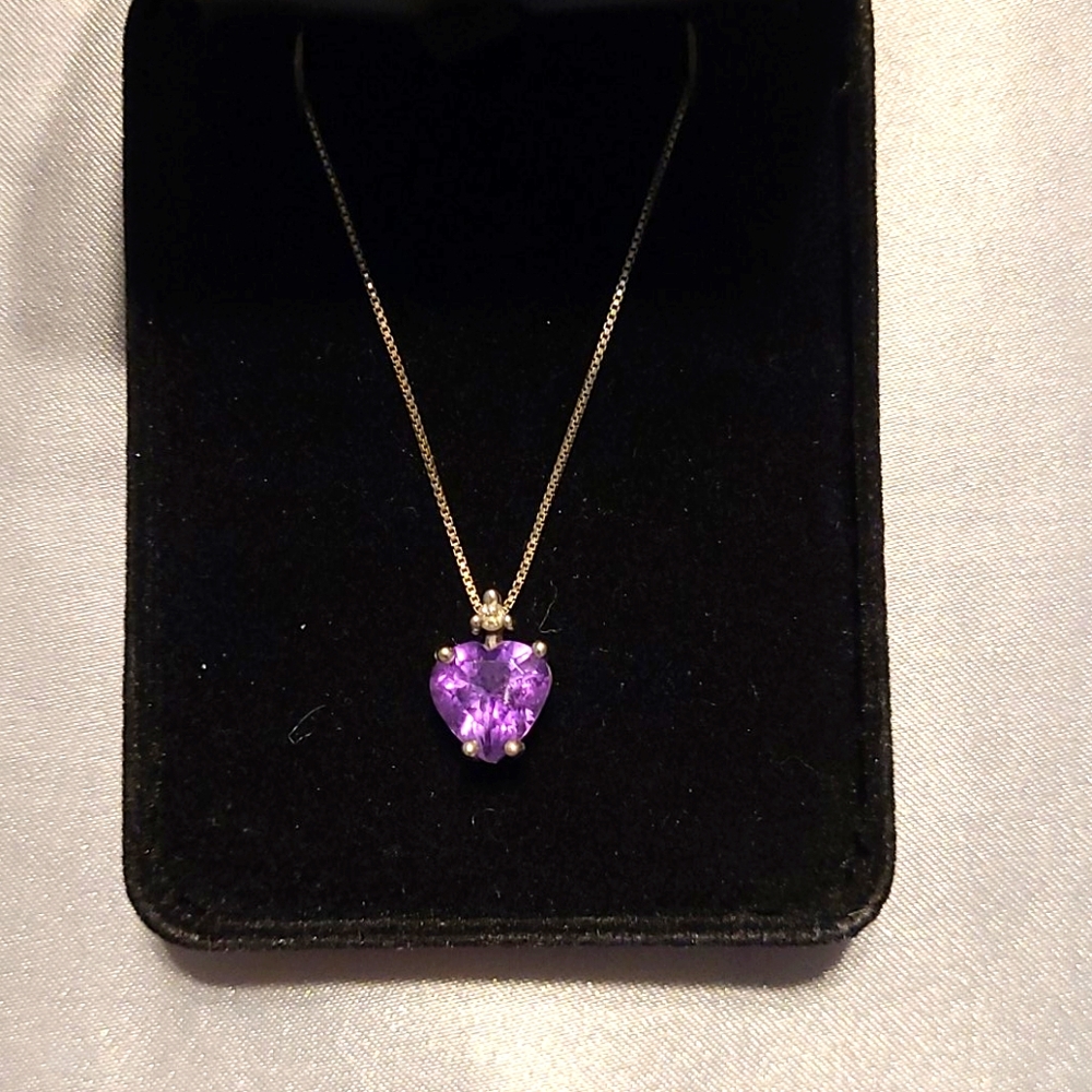 Genuine amethyst necklace
